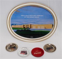 Coca-Cola Serving Tray and 4 Coca-Cola Tip Trays