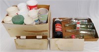 Lot of Assorted Coca-Cola Cups and Bottles