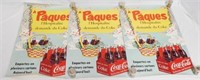 Lot of 3 Foreign Coca-Cola Easter Poster Ads