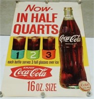 Large Coca-Cola Cardboard Advertising Poster