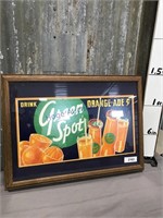Green Spot Orange-Ade framed sign