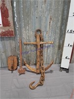Wood-carved anchor