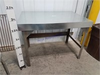 Stainless steel topped table