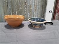 Pair of crock bowls