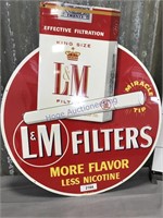 L&M Filters metal sign