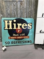 Hires double-sided metal sign