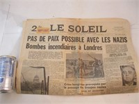 WW2:Journal Le Soleil du 30 Décembre 1940