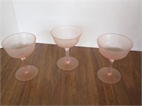 Beautiful pink depression glasses