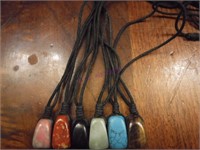 6 Polished Stone Necklaces