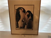 Framed Coldwater Creek Print of Family of Penguins