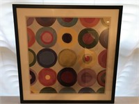 Large Framed Print of Colored Rings