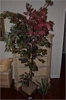 Pair of Faux Tree and Plant