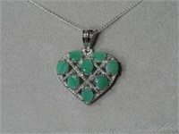 Sterling Silver 8 Genuine Emerald (Approx