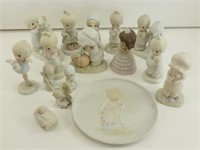 * Precious Moments Pieces - 15 Figurines & 1 Plate