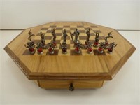 * Fantasy Chess Board w/ Drawers and Ornate Pieces