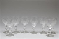 Mid-Century "Atomic Star" Crystal Sherry Glasses