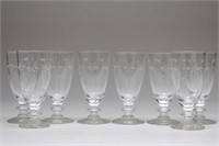 Mid-Century "Atomic Star" Crystal Cordial Glasses