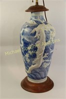 CHINESE VASE CONVERTED TO A TABLE LAMP