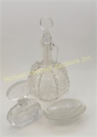 HAND BLOWN LIQUOR HOLDER+ CRYSTAL PERFUME +