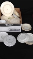 Group of china plates bowls and cups includes