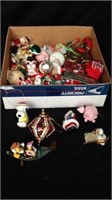 Group of Christmas ornaments some Disney