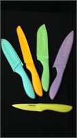 5 Cuisinart knives 4  with sheaths