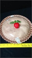 Apple pie ceramic pie plate with lid nice