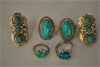 6  Antique Asian Rings