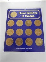 Shell Oil Floral Emblems of Canada Coin Set