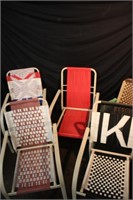5 Hand Woven Chairs &
