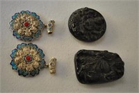 4 Antique Asian Pendants