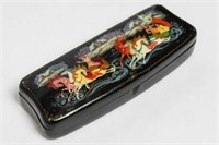 Russian Lacquer Eyeglasses Case, Hand-Painted