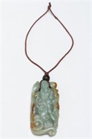 Chinese Jade Pendant, Carved Celadon Jadeite