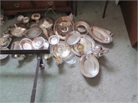 Huge grouping of silverplated items