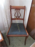 Lyre back occasional chair