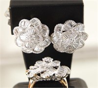 18kt Diamond Earrings & ring set