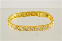 14 kt Gold Ladies 3.52 ctw diamond bracelet