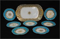 Fine Antique Limoges platter and 7 plates