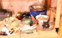 Housewares lot to include 5 boxes: glassware,