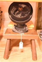 Vornado fan, Pine step stool, contemporary