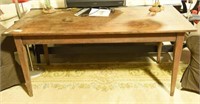 Primitive Walnut library table with single
