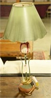 Pair of floral figural tulip flower table lamps