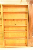 Pine six tier bookcase (44”W x 77”H x 11”D)