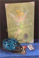 Tinker bell picture, Bike helmet and girls watch
