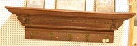 Unique Victorian Walnut wall shelf with carved