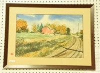Beautiful framed watercolor titled
