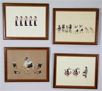 LOT OF FOUR NATIVE AMERICAN OFFSET LITHOGRAPHS