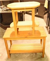 (2) Pine end tables