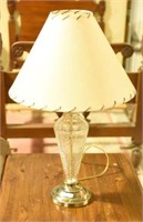 Crackle glass table lamp