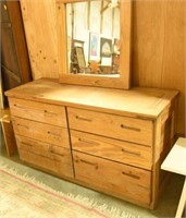 Pine crate furniture 6pc bedroom suite: bureau